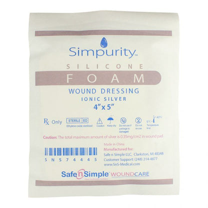 Safe N Simple Simpurity Silver Silicone Foam Dressing (192 Count)