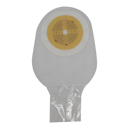 Safe N Simple 12" Drainable One Piece Pouch Standard Wear Cut-to-Fit Transparent With Tape Collar and Standard Curved Tail Closure (80 Count)