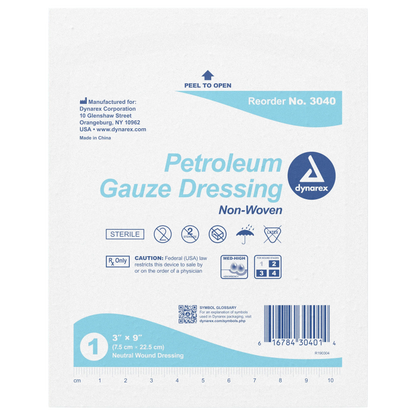 Dynarex Petroleum Gauze Dressing, 3" x 9"