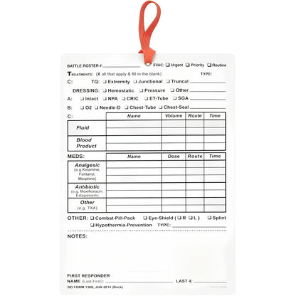 Combat Medical TCCC Card (Pack of 10)