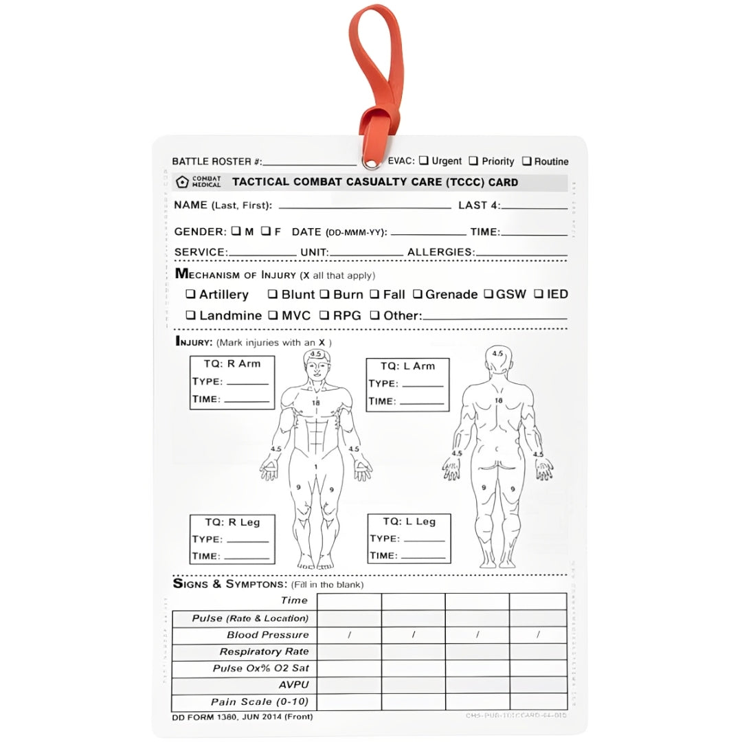 Combat Medical TCCC Card (Pack of 10)