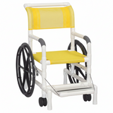 MJM International 130-18-24W-SL Self-Propelled Aquatic / Rehab Shower Transport Chair 18" Internal Width 250 Lbs Weight Capacity