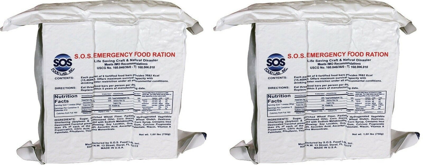SOS Food Ration Bars 2-Pack