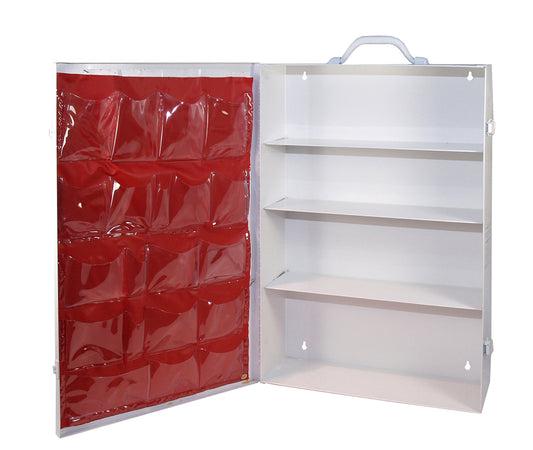 Medique | 4-Shelf Cabinet - Empty w/ Pockets