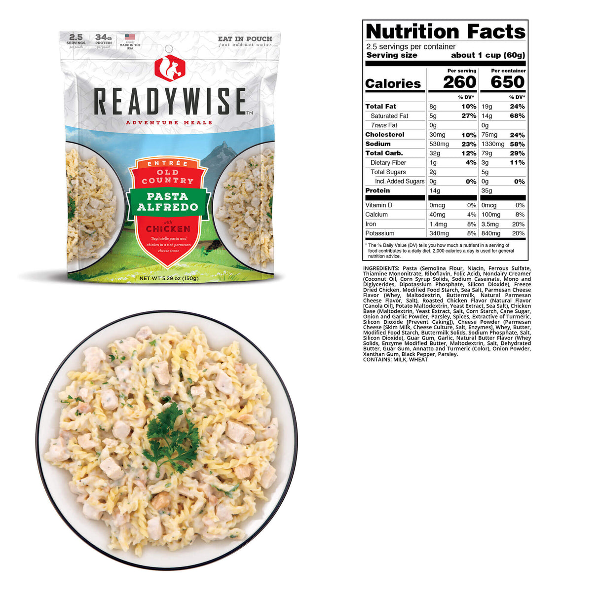 ReadyWise | Old Country Pasta Alfredo with Chicken