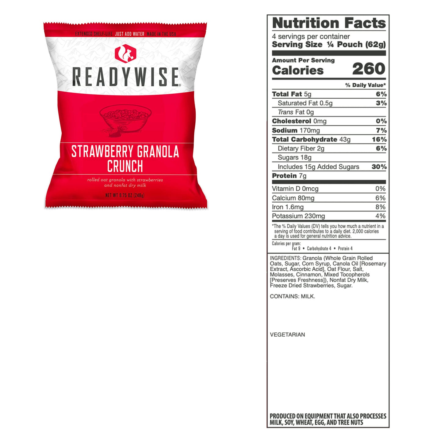 ReadyWise | 240 Serving Package of Long Term Emergency Food Supply