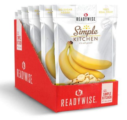 ReadyWise | Freeze-Dried Bananas - 6 Pack