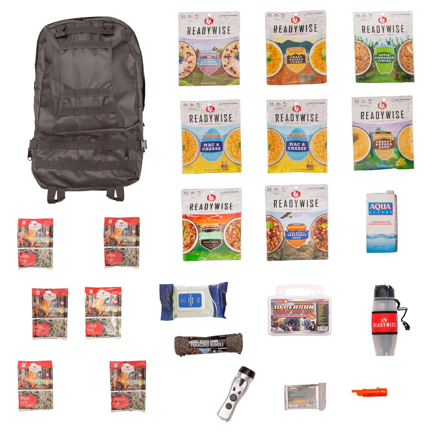 ReadyWise | Complete 2-Day Emergency Survival Backpack