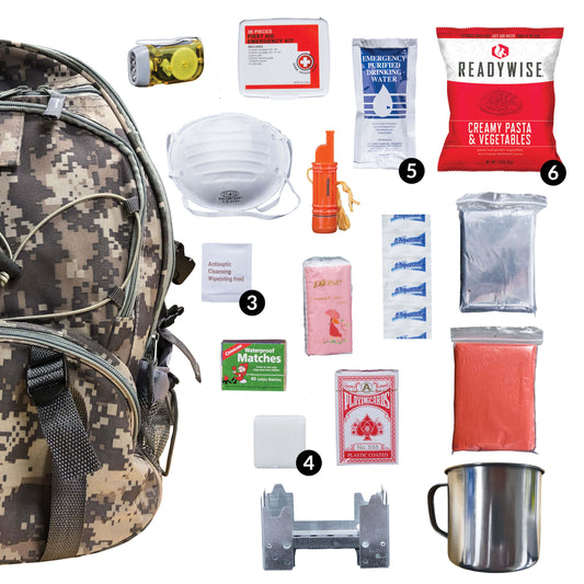 ReadyWise | Camo 64 Piece Survival Backpack