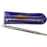 A stainless steel magnet and loop tool for removing foreign particles from the eye, displayed alongside its blue storage case with the Medique logo.