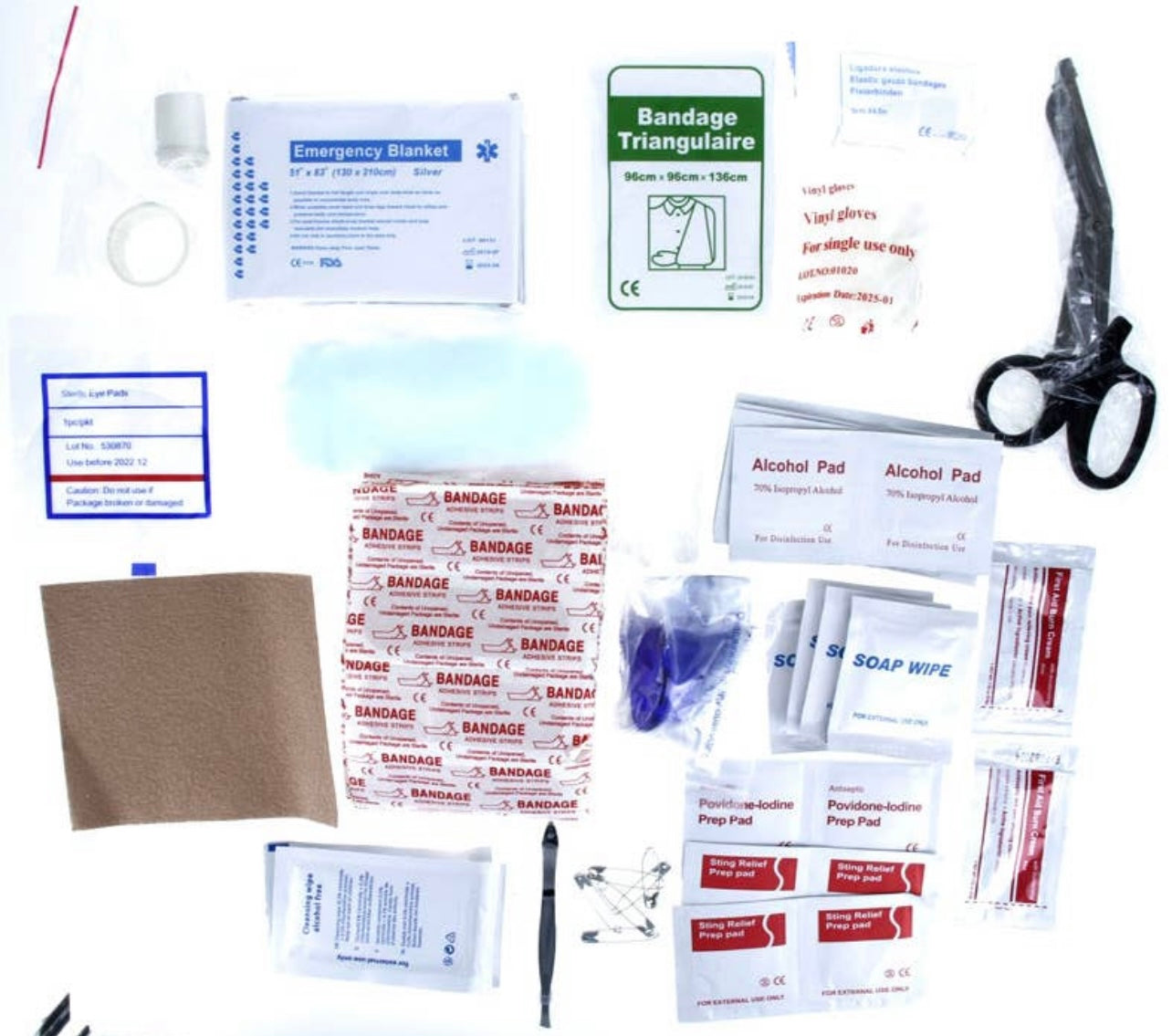 First Aid Kit Stored in a Waterproof Red Dry Sack (100Pc)