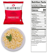ReadyWise | Emergency Freeze Dried Powdered Eggs - 144 Servings