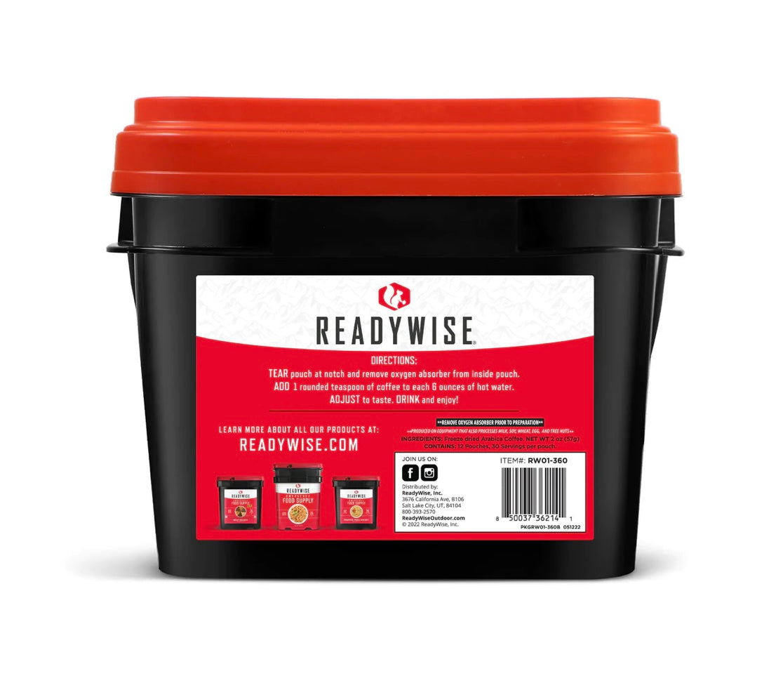 ReadyWise | Freeze Dried Coffee Bucket