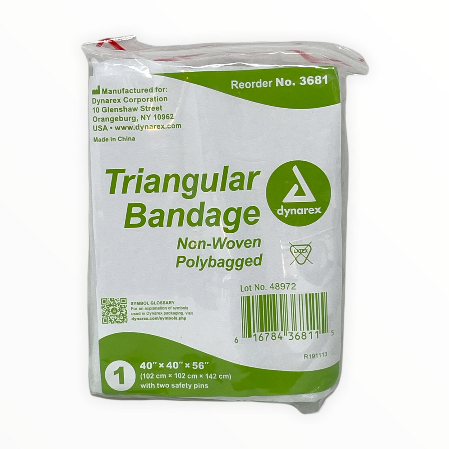 Triangular  Bandage  with  Pins,  40"